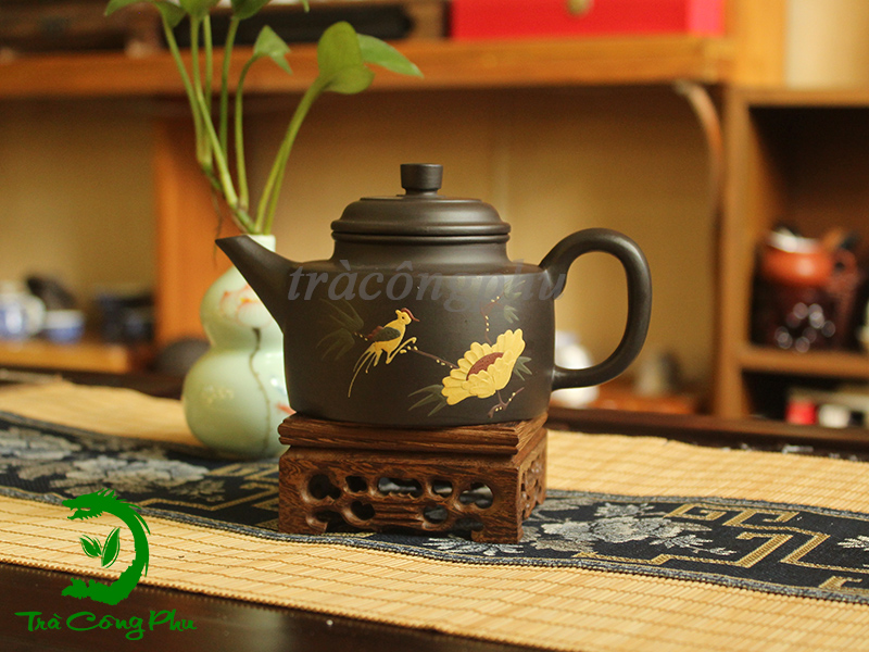 Ấm Tử Sa Đức Trung ( Chung) Hắc Sa - ATS1292